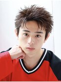 フェザーパーマスパイキーショートフェザーショートコンマバング