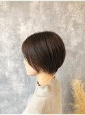 モカグレージュ+ショートヘア