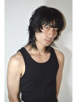 ココ 原宿(KOKO)&nbsp;◯メンズロング ニュアンスパーマ メンズウルフ ブルーブラック