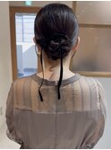 久保田)結婚式ヘアアレンジシニヨンまとめ髪アップスタイル