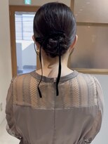 ラミエ バイ メルト 吉祥寺(lamie by melt)&nbsp;久保田)結婚式ヘアアレンジシニヨンまとめ髪アップスタイル