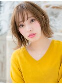 外ハネウェットヘア小顔ボブレイヤーカットh4越谷20代30代40代