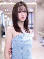 エースハバナ 渋谷(1 HAVANA) 顔周りレイヤー/小顔カット/透明感カラー/オリーブグレージュ