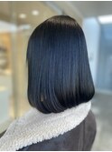 王道ボブ ブルーブラック