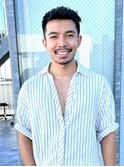 リバースセンターパート刈り上げセンターパートサーフカール