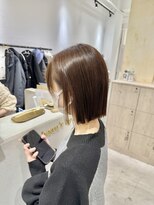 ビューバイネオリーブ 用賀店(Beau'r by neolive)&nbsp;ストレートパーマ縮毛矯正ダークパープル夏ミルクブラウン[用賀]