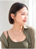 大人かわいい小顔ボブ×透明感カラー