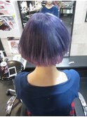 クラシカルパープルボブ 毛先ライトパープル
