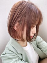 マリアバイアフロート(Maria by AFLOAT)&nbsp;自由が丘アフロート　インナーカラーくすみピンクオルチャンボブ