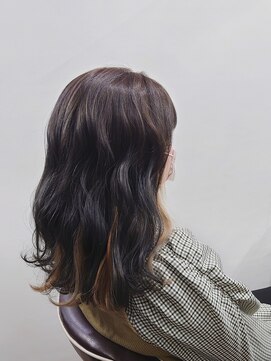 アフレッシュヘアー(afresh hair) 波巻き&インナーカラー