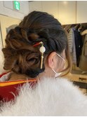 編み込み★アップスタイル
