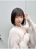 髪質改善　透明感カラー　艶髪 ボブ　暗めカラー