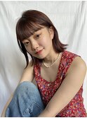 チョコレートピンク／切りっぱなしボブ