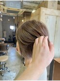 黒髪/グレーベージュ/レイヤーロング/前髪パーマ[西船橋/津田沼]