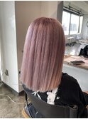 パールピンクラベンダーダブルカラーケアブリーチ
