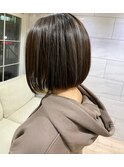 ボブ/ハイライトデザイン コントラストハイライト/グレージュ