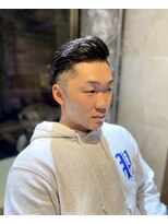 メリケンバーバーショップ トーキョー(MERICAN BARBERSHOP TYO)&nbsp;BURG 【サイドパート/アッシュブラック】