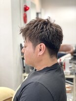 ジールヤマグチ 朝霧駅前店 ツーブロックショート★メンズ【白髪ぼかし】