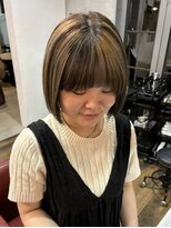 ヘアーミュゼ 井田店(Hair Musee)&nbsp;ぱつっとボブ　× アンブレラカラー