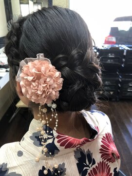 ヘッドショップパワープラス 花火大会ヘアセット♪