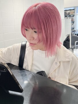 ココ 原宿(KOKO) 似合わせカットミディアムレイヤーカットピンクベージュ