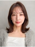 美髪愛されエアリーカールチェリーブラウン20代30代40代◎