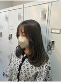 顔周りレイヤー×オリーブカラー
