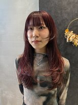 ロンドシエル 横浜(Lond ciel)&nbsp;レイヤーカット/ブリーチなし/チェリーレッド