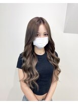 ガルボヘアー 心斎橋店(garbohair)&nbsp;心斎橋プルエクステプルシールエクステケアブリーチグレージュ