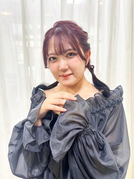 エミュ 天文館店(eMu) カシスピンク×ブラック裾カラー