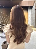 ロングレイヤー/ヘーゼルベージュ/マロンベージュ
