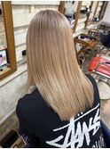ミルクティーベージュダブルカラーインナーカラーケアブリーチ