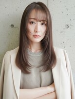 ヘアアンドメイク ニューヨーク ニューヨーク 長岡天神店(Hair&Make NYNY)&nbsp;ロング×レイヤー×ハッシュカット×オリーブブラウン