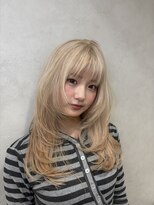 ロンド マーレ 天神大名店(Lond mare)&nbsp;大人ガーリー/ミディアムレイヤーカット/似合わせカット