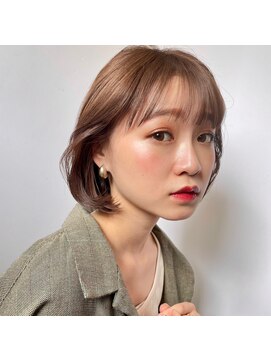 ガーデン オオタカノモリ(garden otakanomori) 大人可愛い ボブ レイヤー シースルーバング