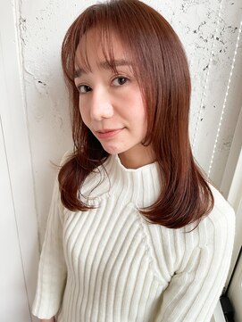 ロイズ 自由が丘(Roys) フロントレイヤーセミロング&シックオレンジベージュ☆