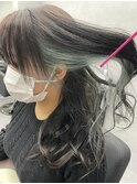 ミントグリーンインナーカラー