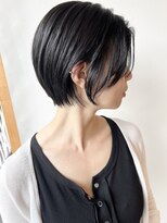 【morio原宿】黒髪ショートボブ耳かけショート