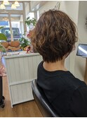 ショート、ポイントパーマ