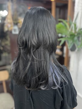 リッカ(RICCA) 【ポイントブリーチ】ネイビーブラック×ブルーシルバー♪