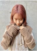 ハイトーンオレンジピンクカラー♪西葛西ブリーチ西葛西髪質改善