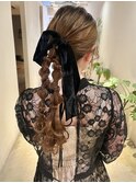 ツインポニー編みおろし