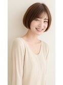 小顔効果丸みショートボブ