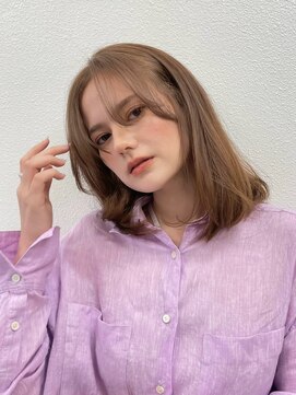 ディフィーノ 赤坂(DIFINO) 赤坂/ミディアムレイヤー/透明感ベージュカラー