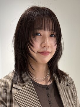 テクネ 天神大名(techne) 天神大名顔周りレイヤーカットミディアムボブタッセルボブ今泉