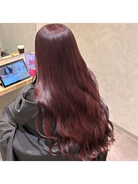 シュガー ヘアアンドネイル 仙台(SUGAR) 【ブリーチなしWカラー】チェリーレッド♪
