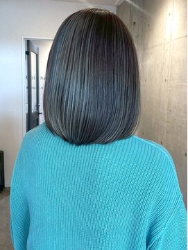 ロッカヘアエジェ(ROCCA hair eje.) 暗めカラー大人の艶ストレートボブ