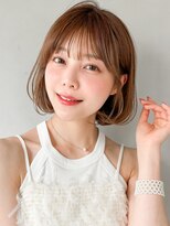 キリ 表参道(kyli)&nbsp;外ハネボブ結べるボブダークアッシュシースルーバング美髪