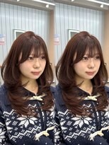 グローアイヴィ 大宮(GLROW IVY)&nbsp;オレンジブラウンハッシュカットお客様スタイル