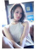 ゆるふわ切りっぱなしボブ × グレージュ　【池袋】